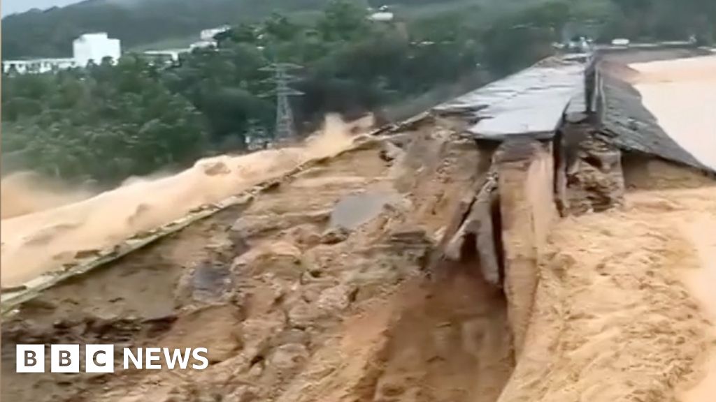 Fatal Typhoon Maysak floods burst dam wall in China