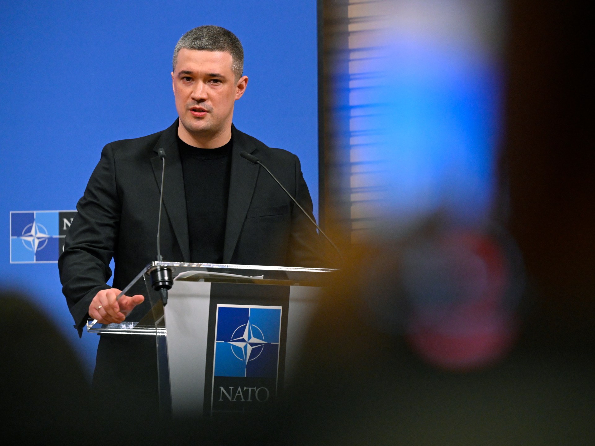 Hundreds protest in Kyiv over Zelenskyy’s dismissal of defence minister