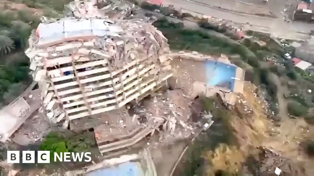 Aerial footage reveals destruction in coastal Venezuela