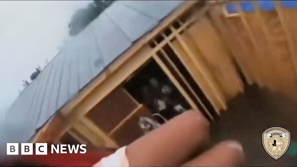 Bodycam footage shows airlift of girl stranded by Texas floods