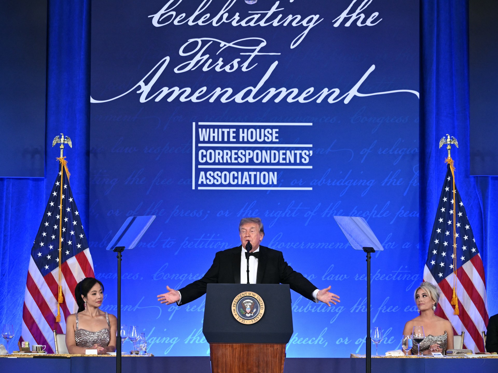 ‘The show must go on’: Trump returns to rescheduled White House press gala