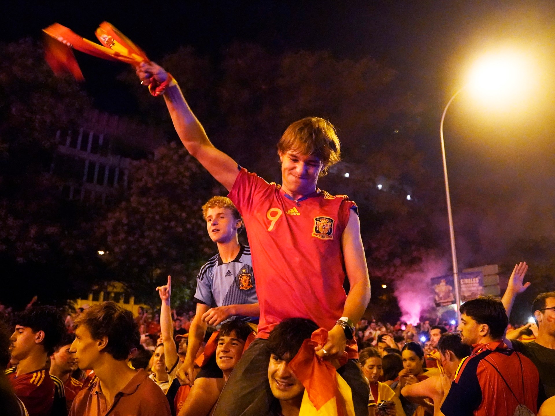 Fans in Madrid party all night long after Spain’s World Cup victory