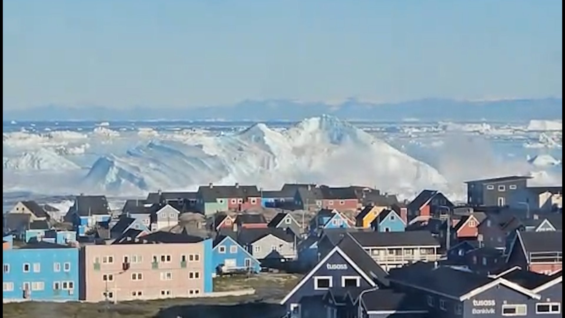 Massive iceberg capsizes off the coast of Greenland