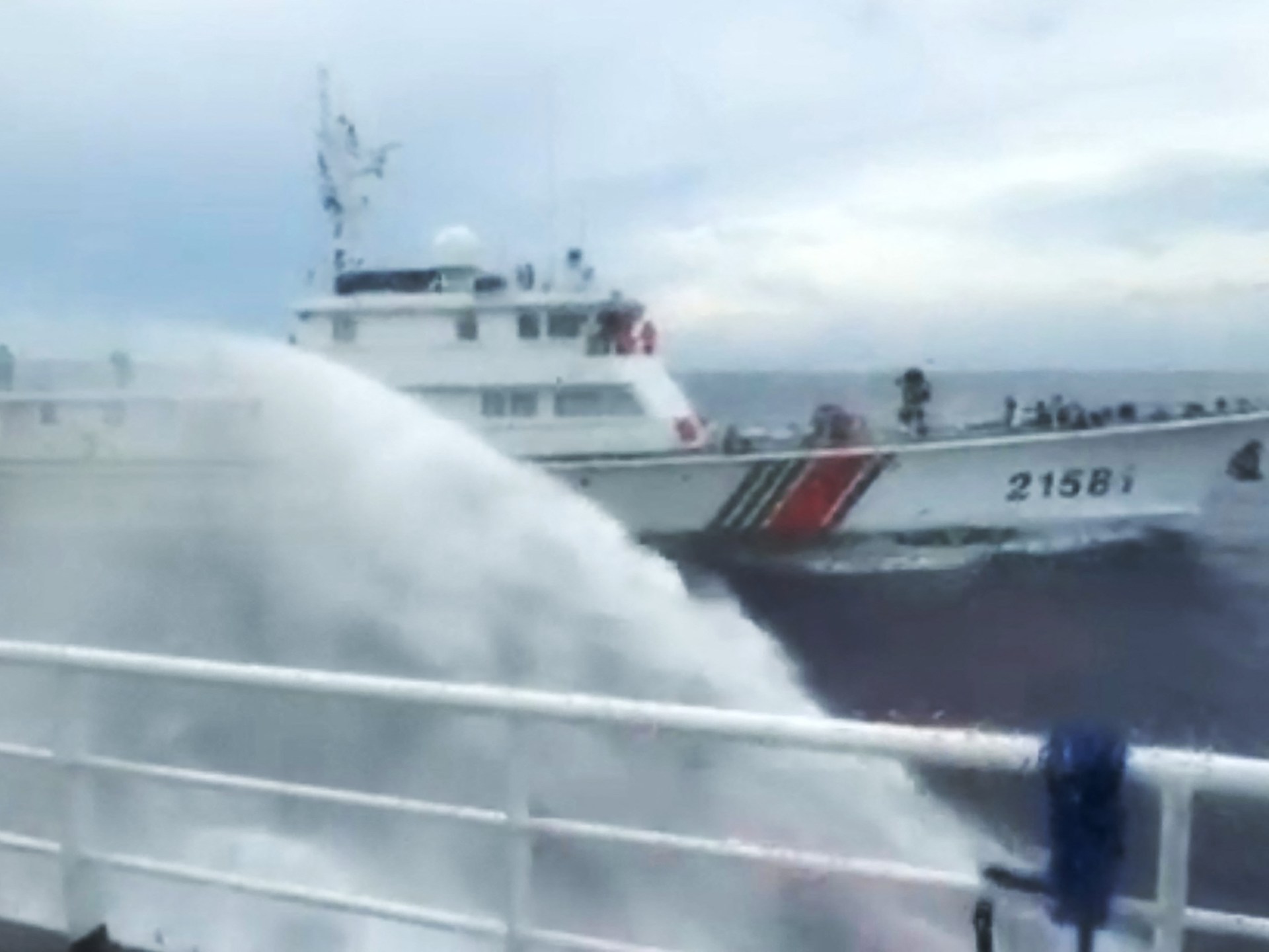 Philippines accuses China of using water cannon on vessels for second day