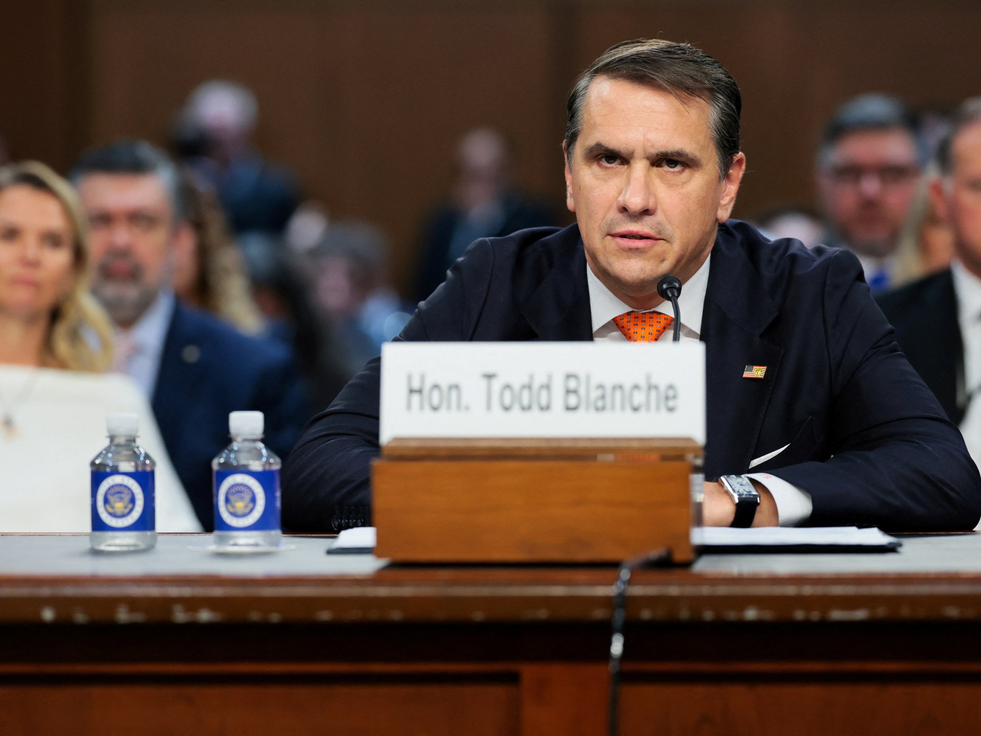 Todd Blanche’s loyalty to Trump questioned in Senate confirmation hearing