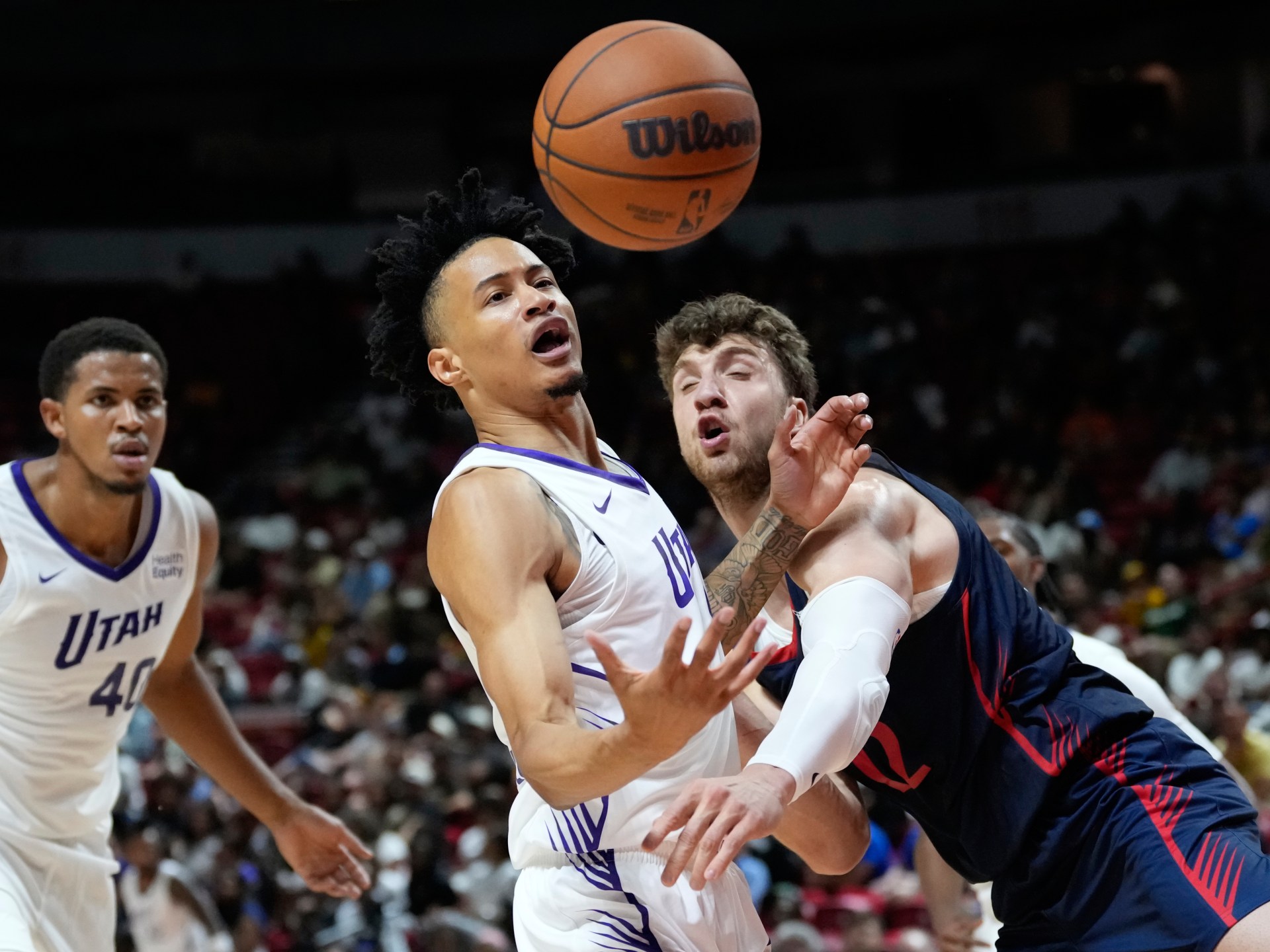 Utah Jazz guard Trey Alexander stretchered off court in NBA Summer League