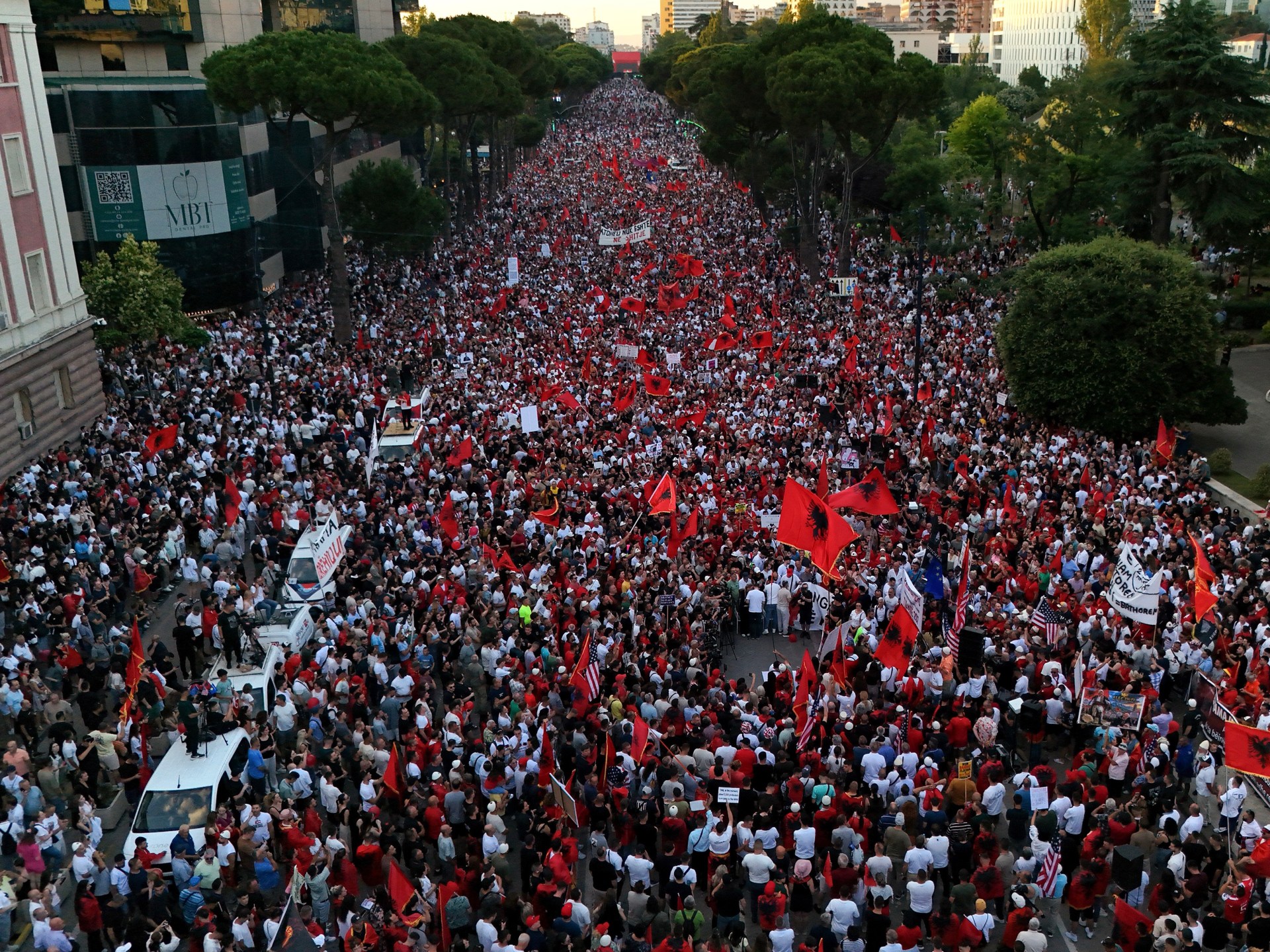 Albanian protesters rally against Kushner-backed resort in protected area