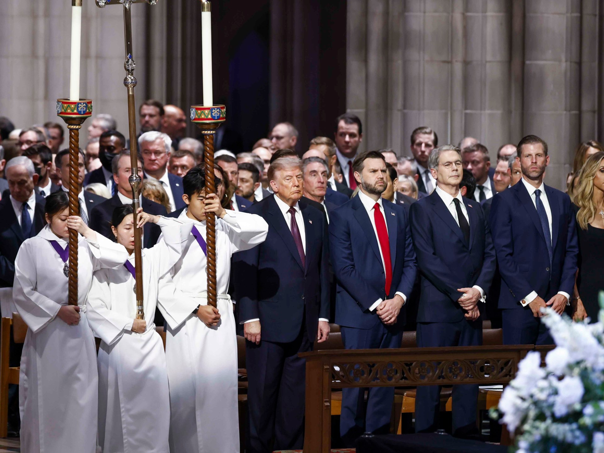 Donald Trump and world leaders attend Lindsey Graham’s funeral