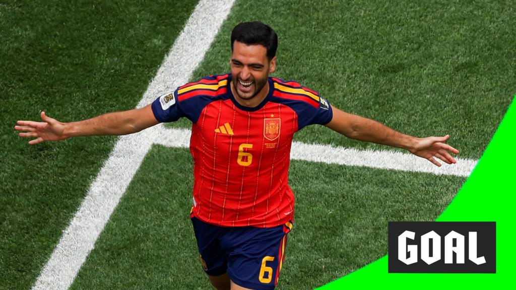 Merino pounces on Lammens' mistake to score late winner for Spain