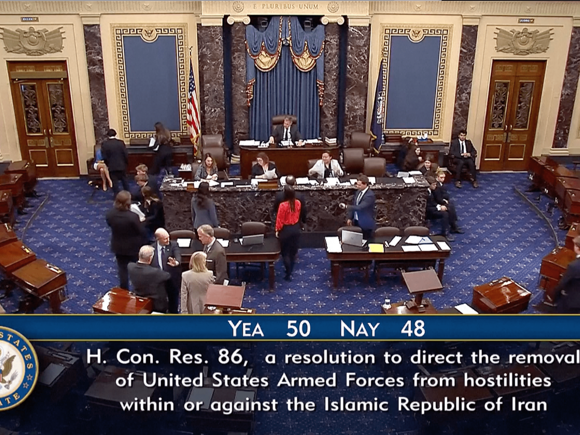 US Senate votes to pause Iran war in rare rebuke to Trump