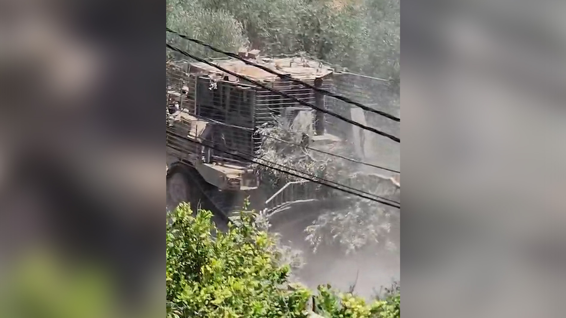 Israeli forces bulldoze olive groves in the occupied West Bank