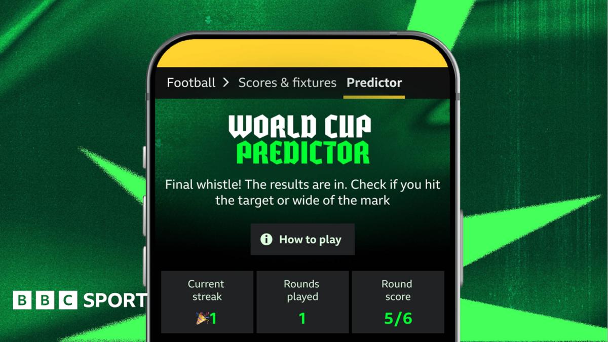 Play BBC Sport's new World Cup predictor game