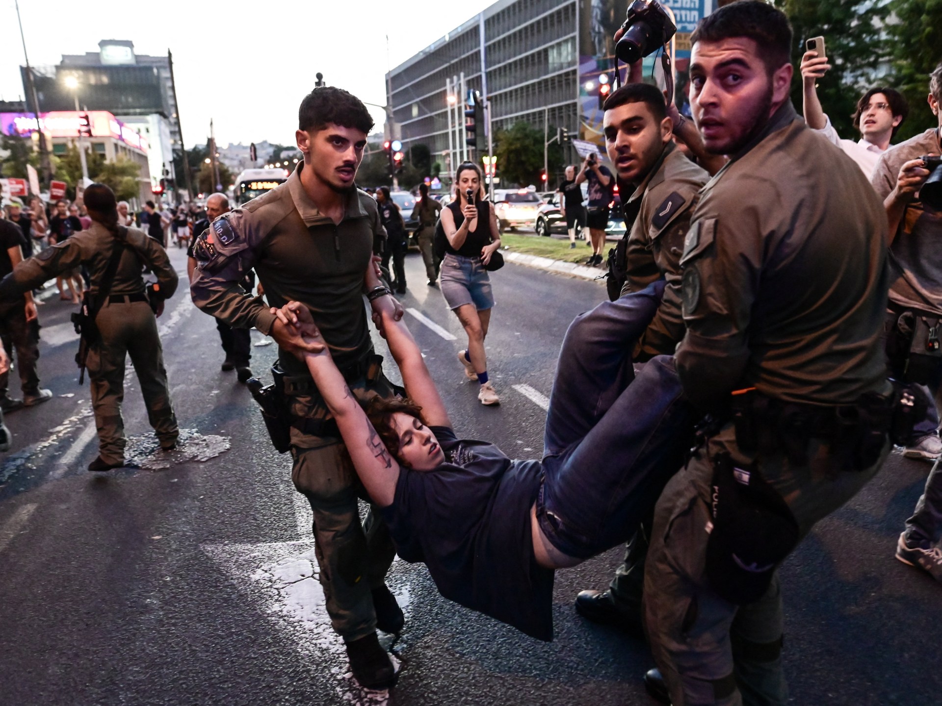 Israel arrests nine at Tel Aviv protest against West Bank settler violence
