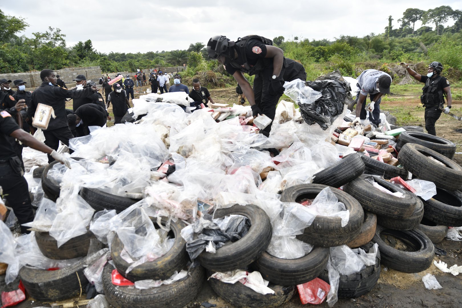 Liberia burns 4.2 metric tonnes of cocaine after record drug seizure
