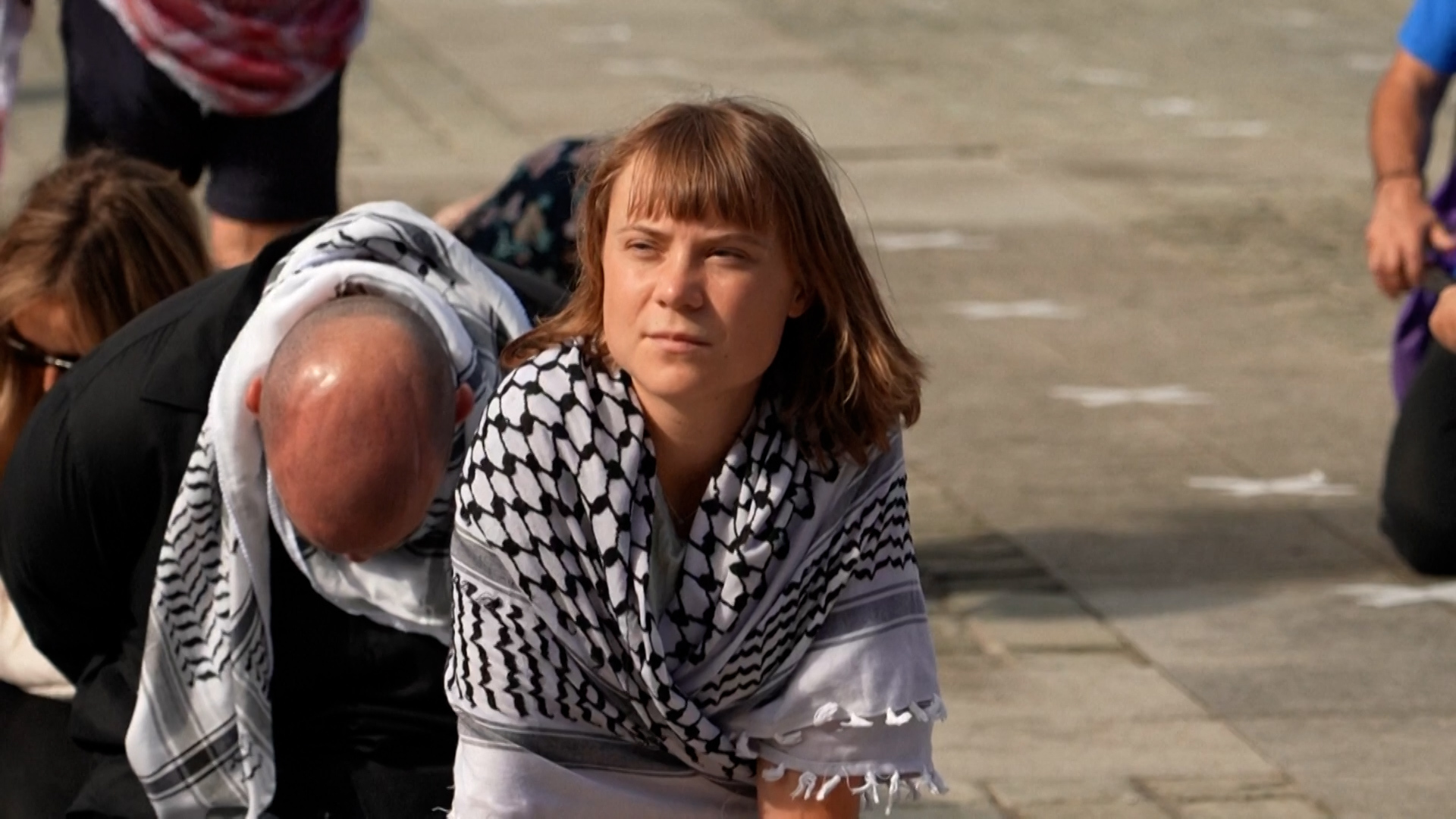 Greta Thunberg joins Brussels protest against Israel