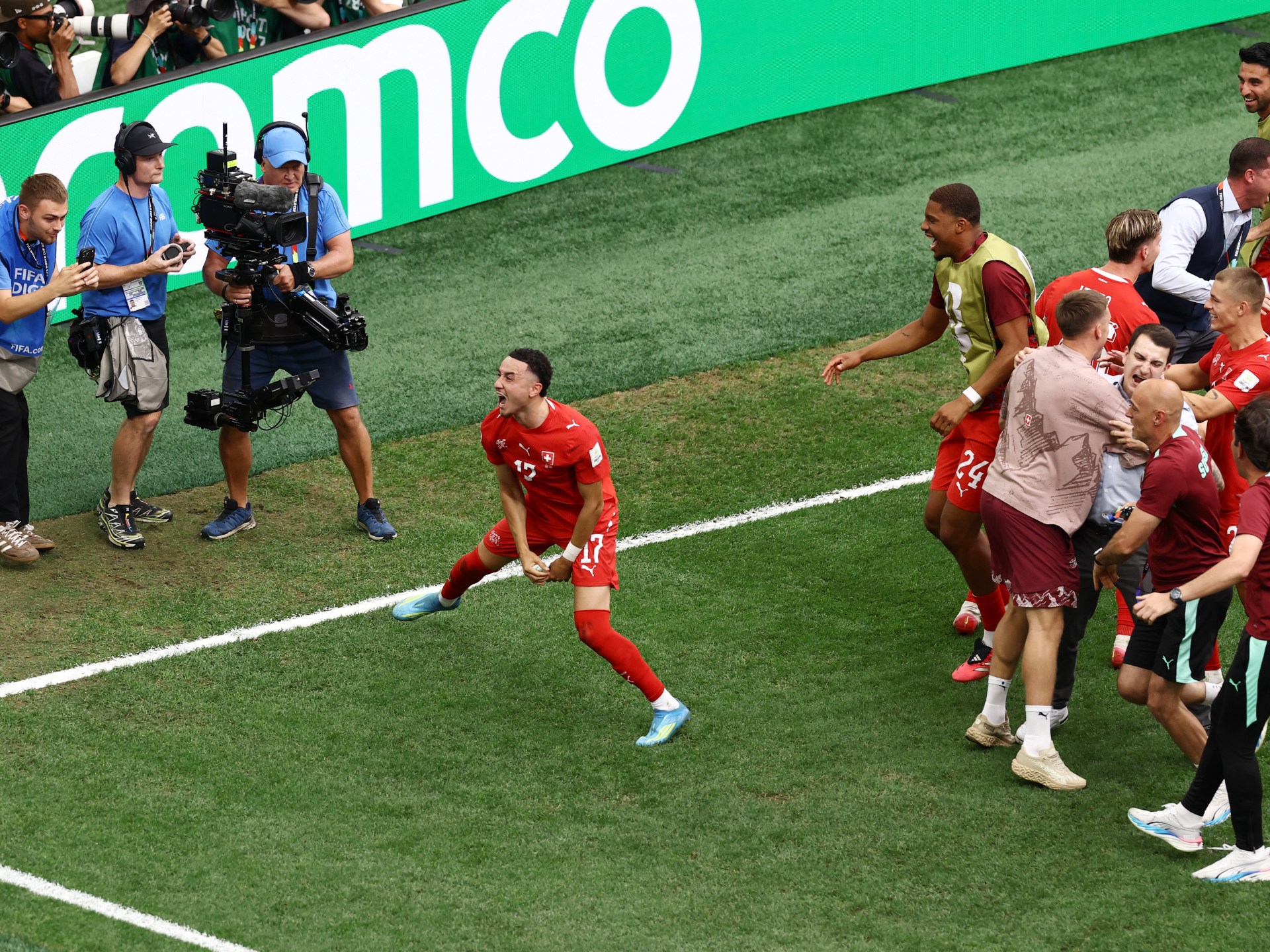 Switzerland face Argentina in World Cup quarterfinal after beating Colombia