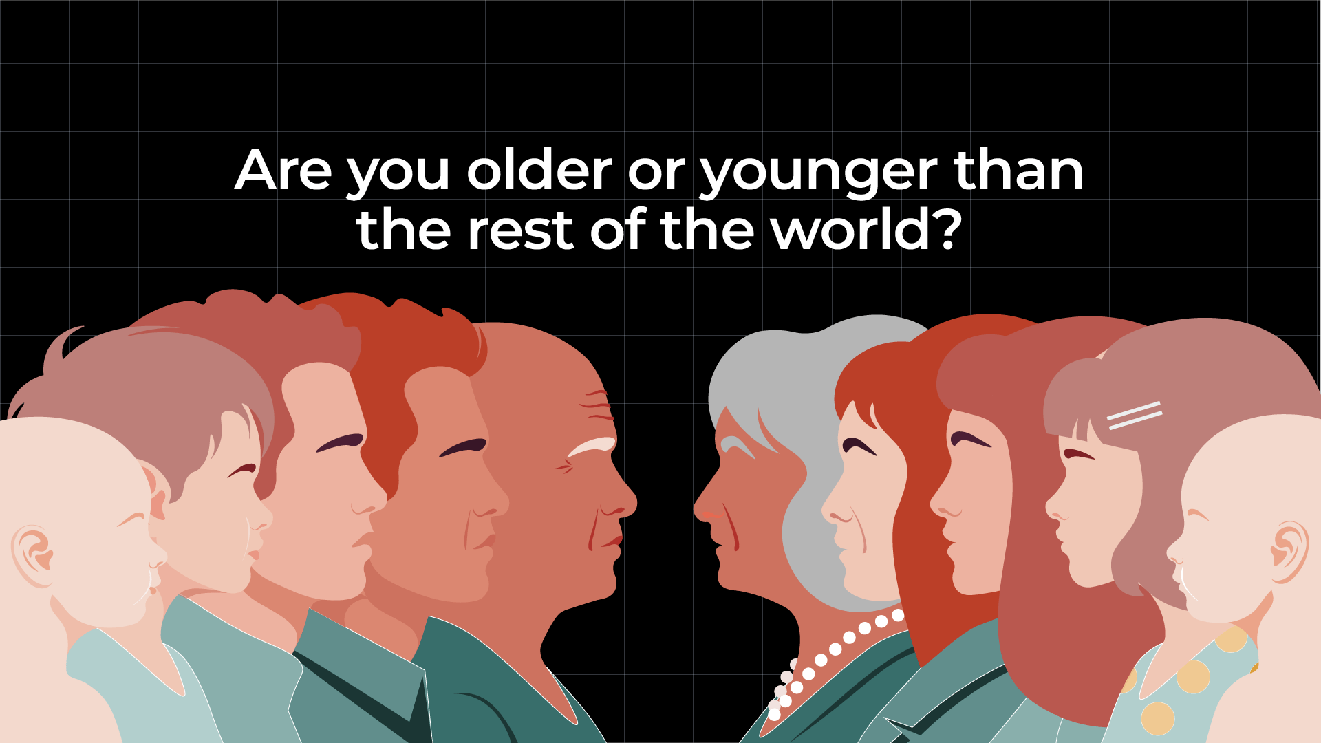 Are you older or younger than the rest of the world?