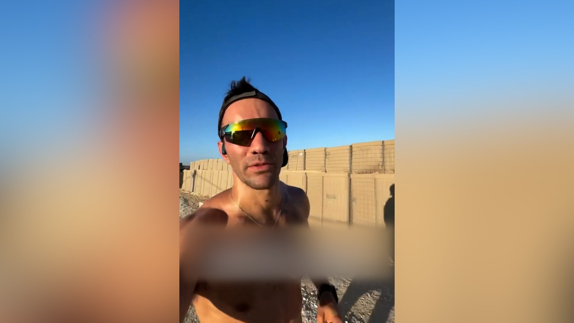 Israeli soldier runs marathon around Gaza outpost
