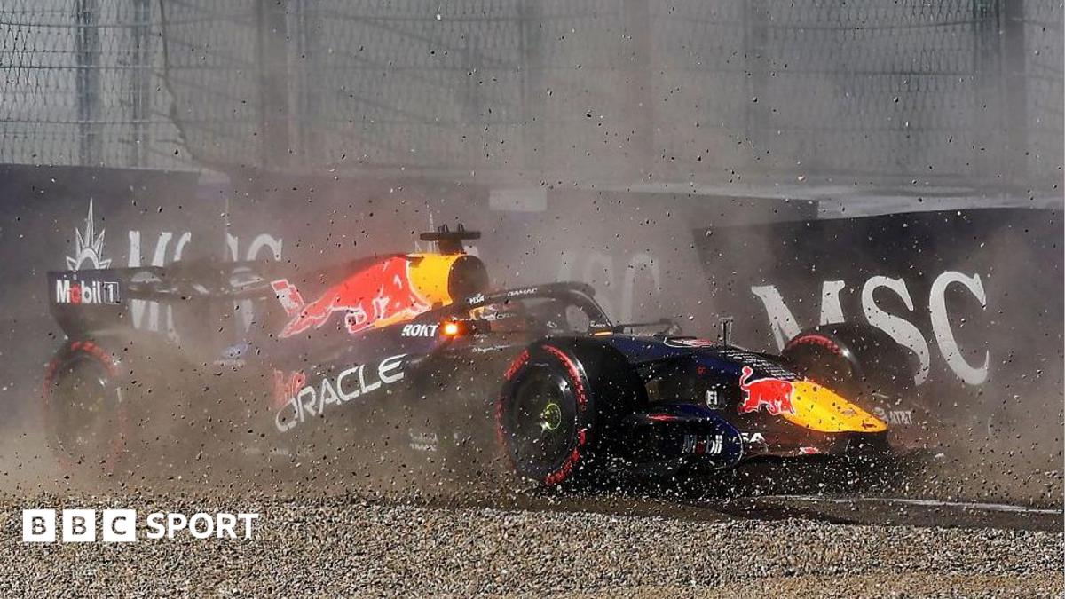 Red Bull to change wing after Verstappen crashes
