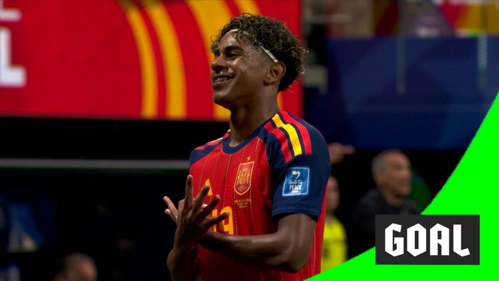 'He's arrived' - Yamal scores the opener for Spain