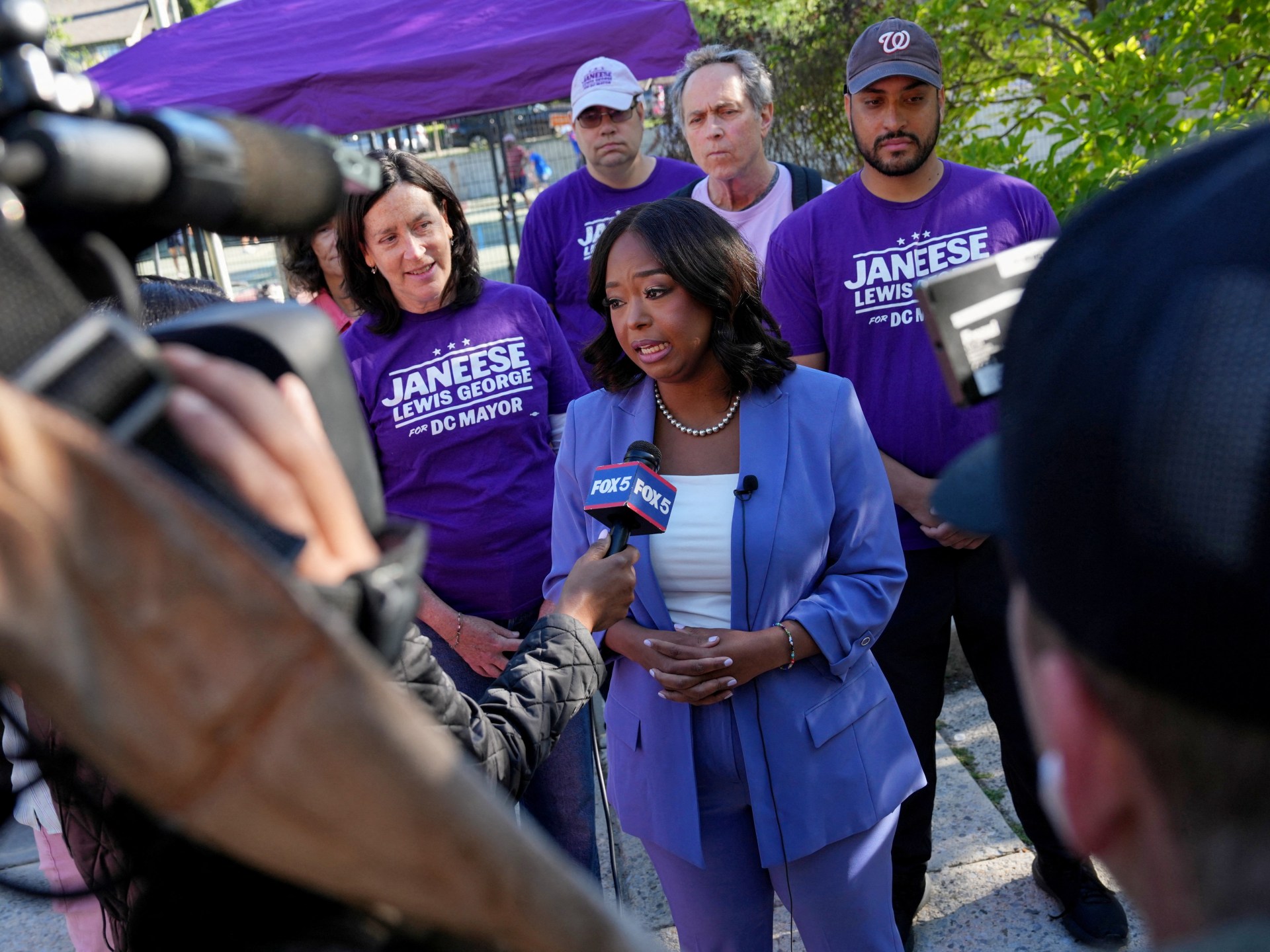 US progressive Lewis George on track to become DC mayor after Trump threats