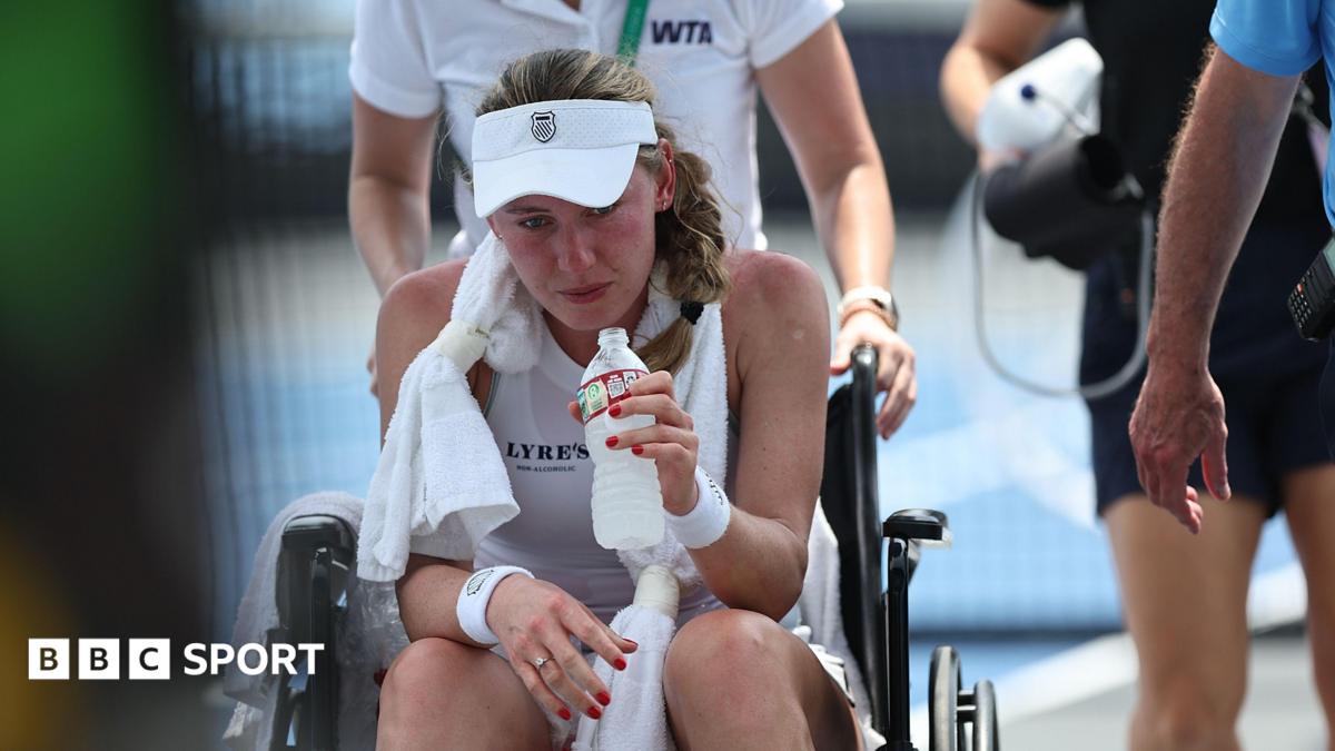 Alexandrova collapses on court amid 34C heat