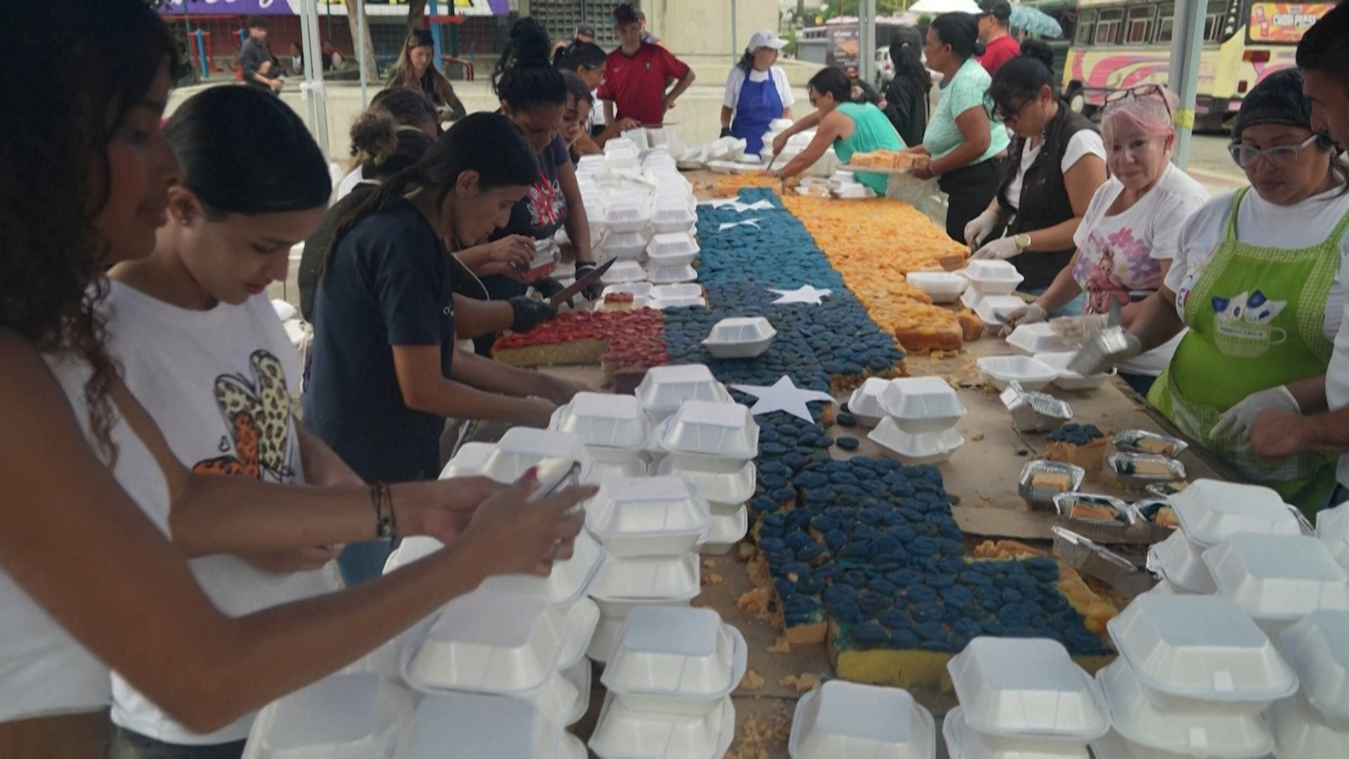 A giant cake for Venezuelan quake child survivors as death toll passes 5000