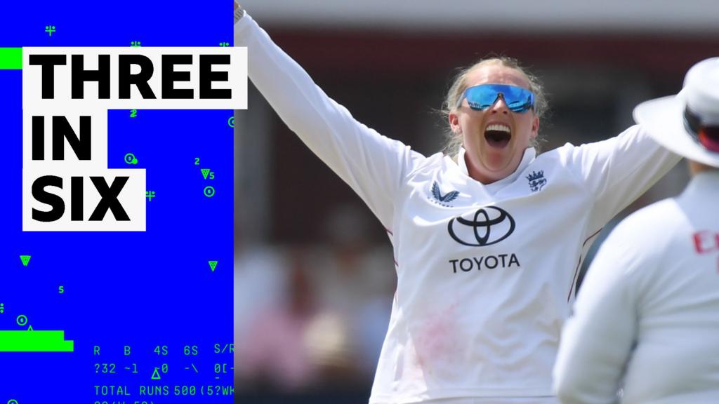 'She's cleaned up!' - Ecclestone takes three wickets in six balls 