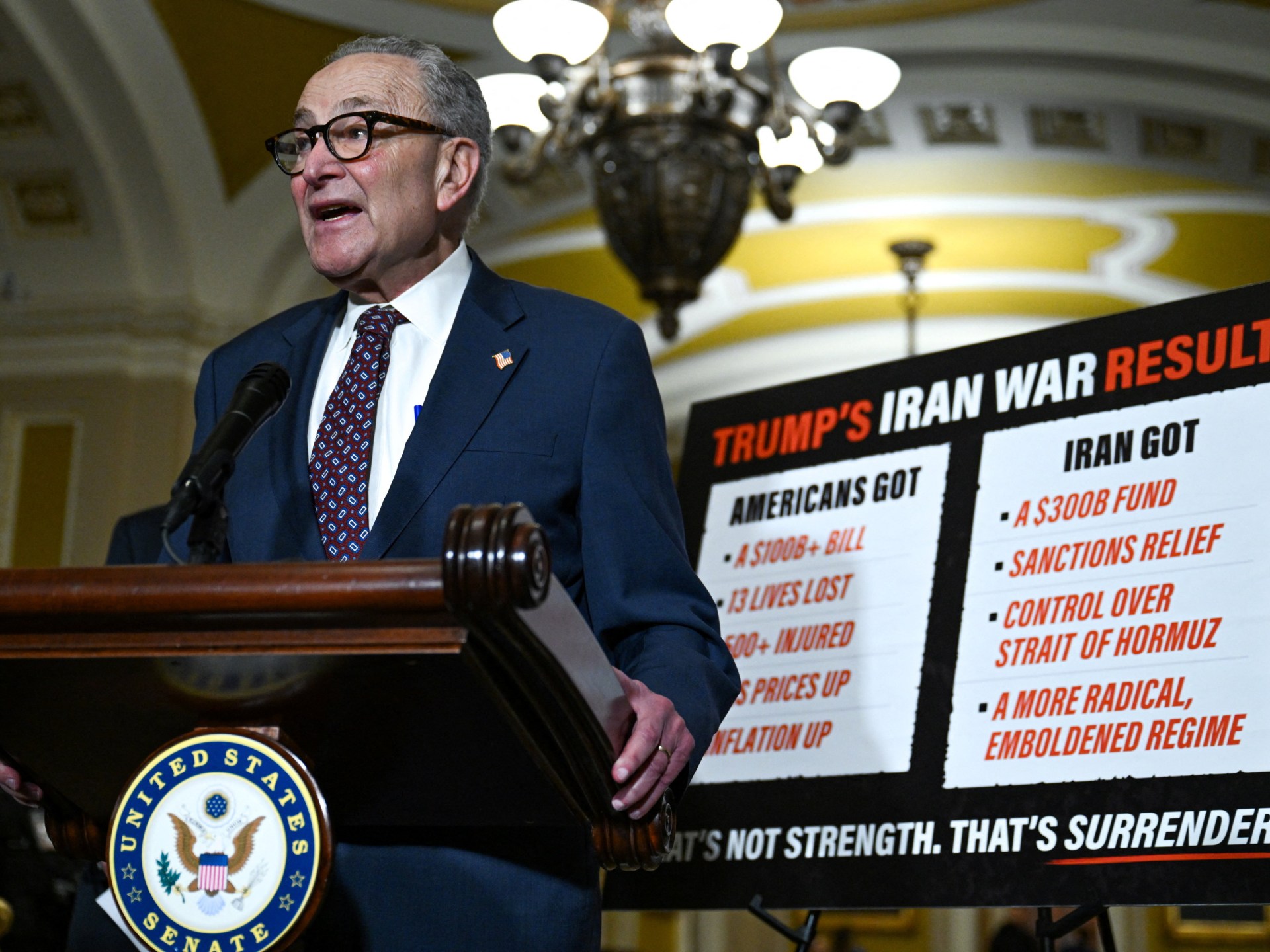 Senate Democrats block defence bill over Iran war, Israel provisions