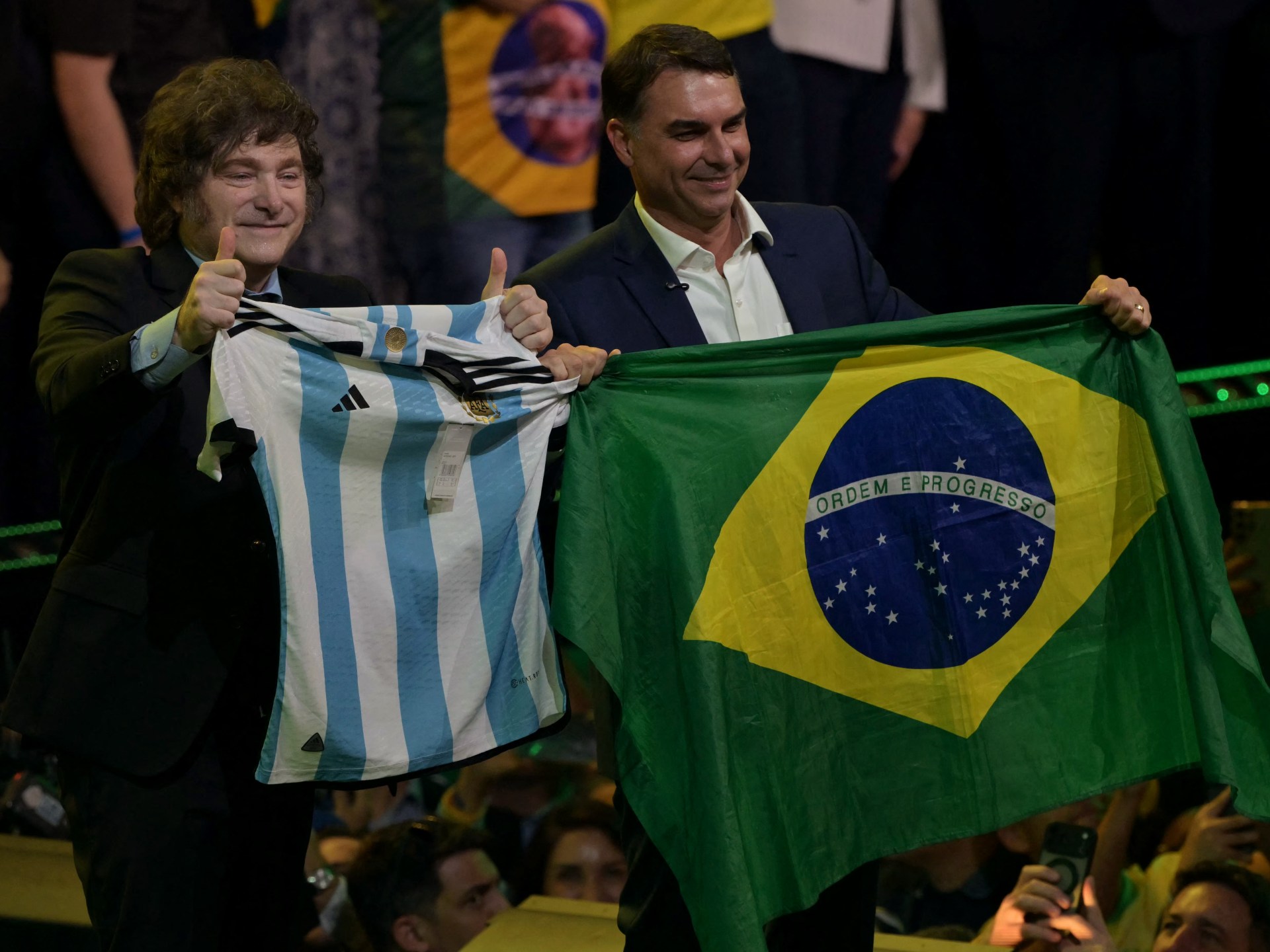 Bolsonaro’s son begins Brazil presidential bid with Netanyahu, Milei kudos