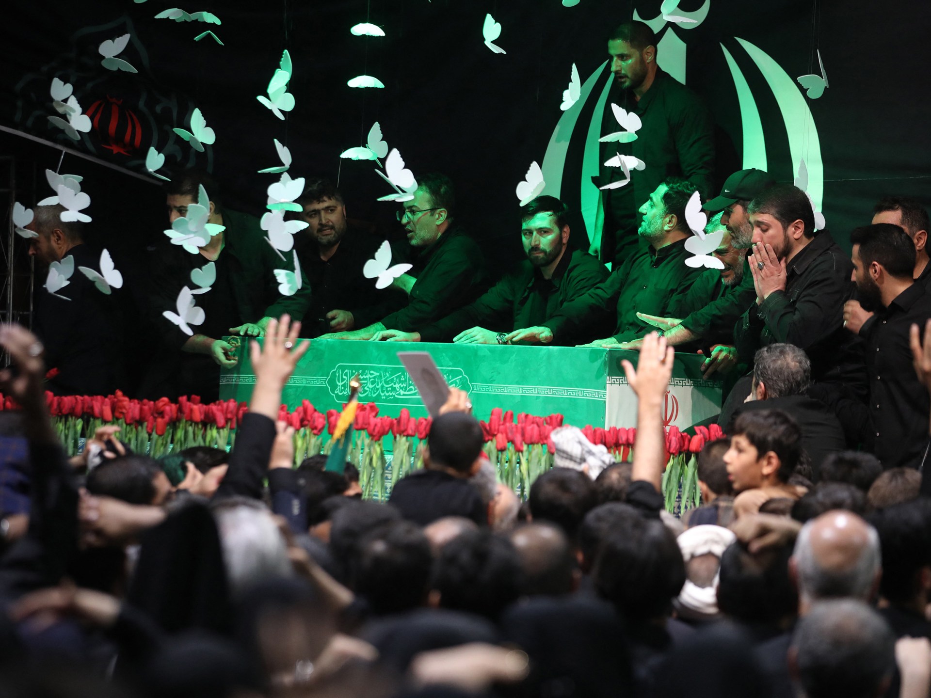 What is the religious and political messaging behind Khamenei’s funeral?