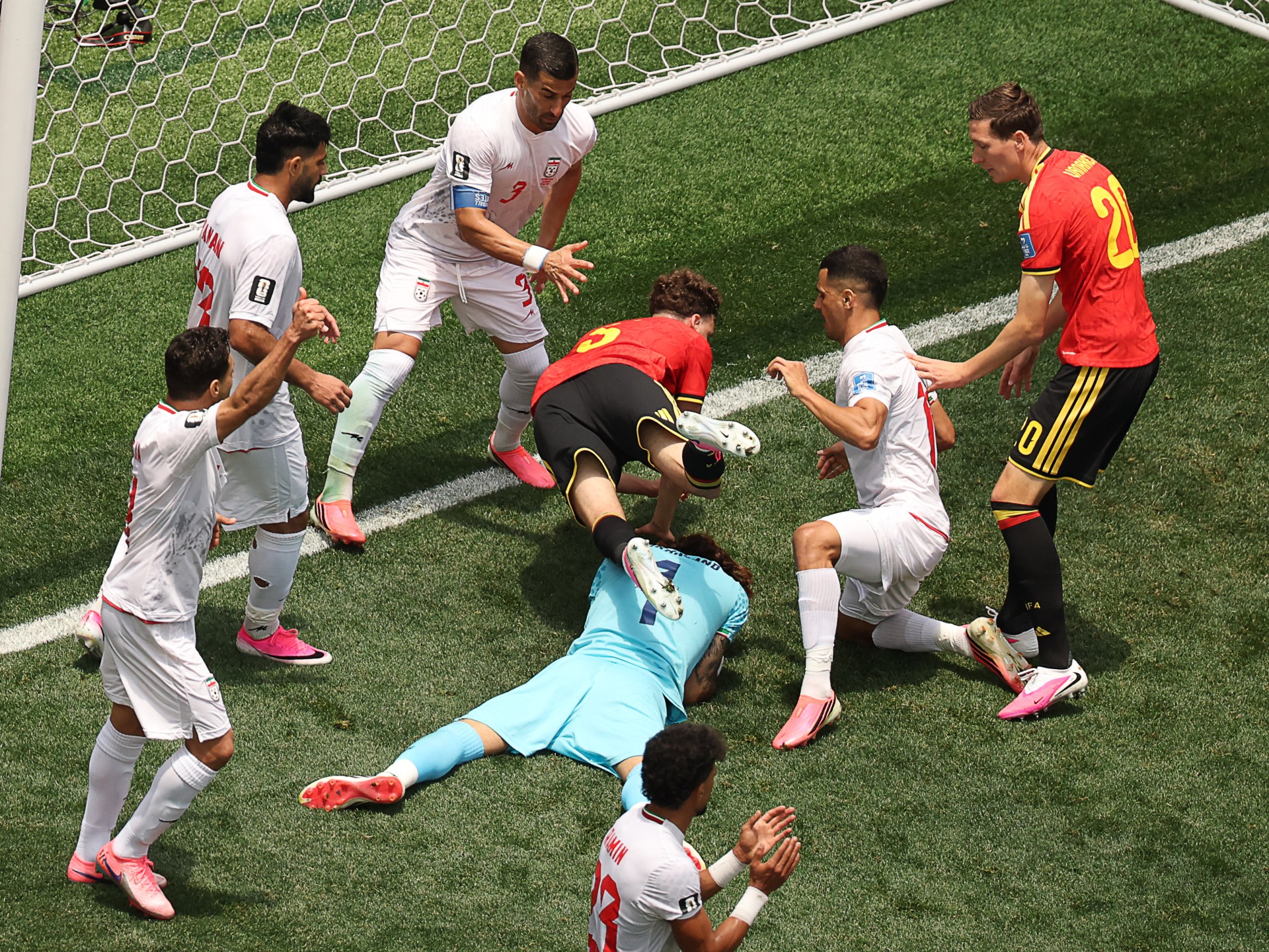 Belgium see red in goalless World Cup draw with Iran in Los Angeles