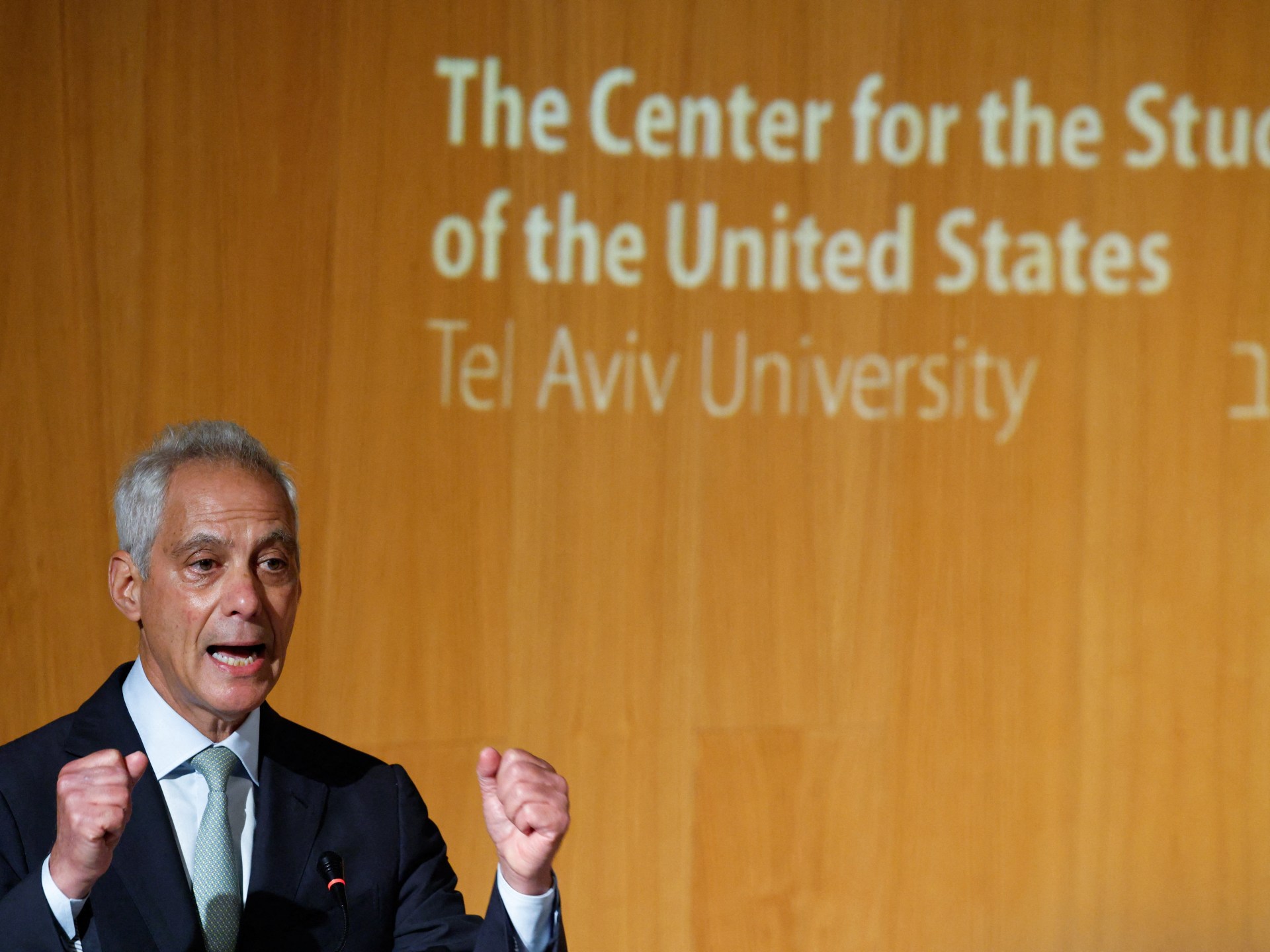 Democrat Rahm Emanuel tells Israel to no longer expect unconditional US aid