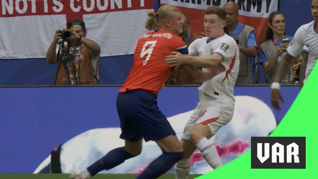 Norway goal ruled out after VAR intervention