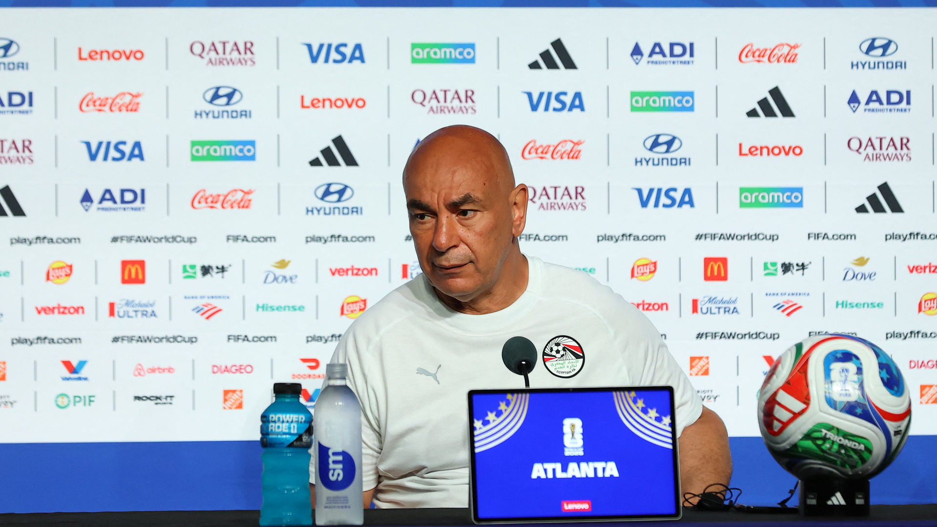 Egypt coach makes impassioned plea for Palestine in pre-match conference