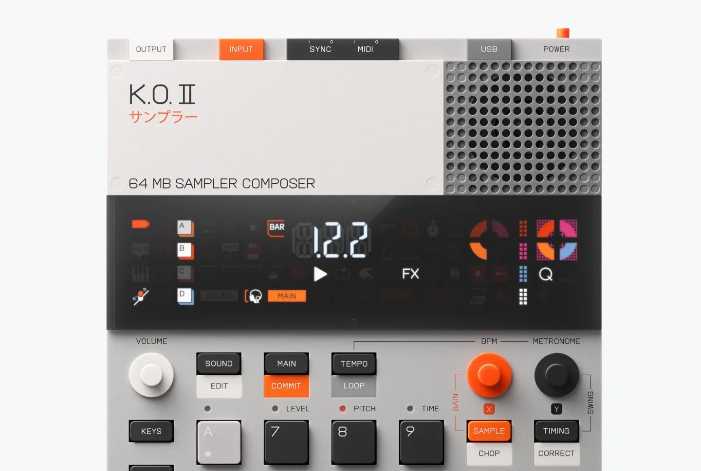 Teenage Engineering adds lo-fi mode, USB audio, and more to its KO II sampler