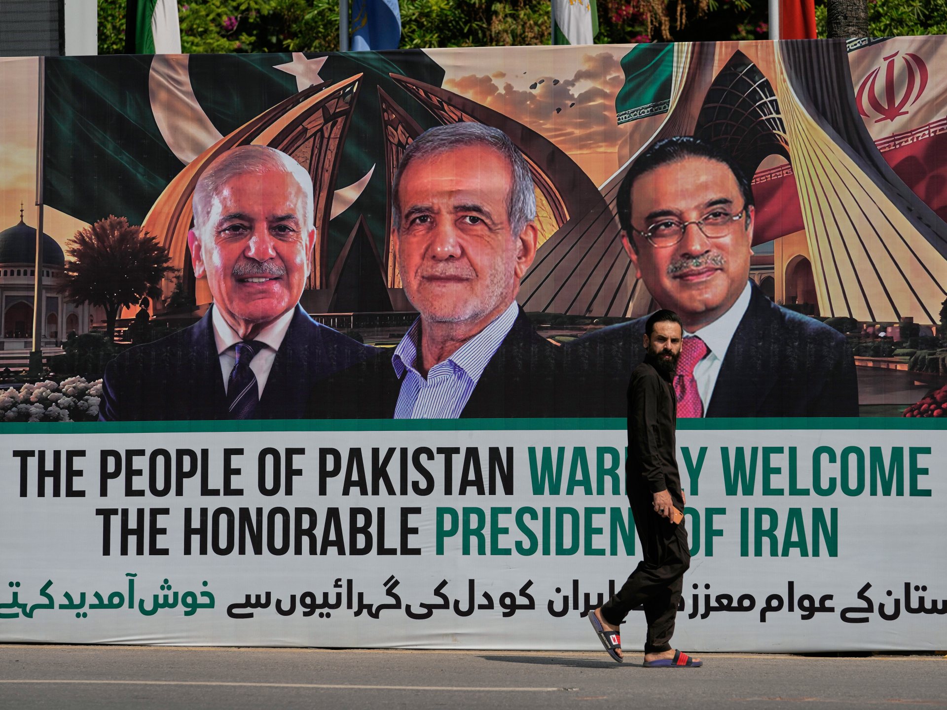 Iran’s president lands in Pakistan after crucial talks with US